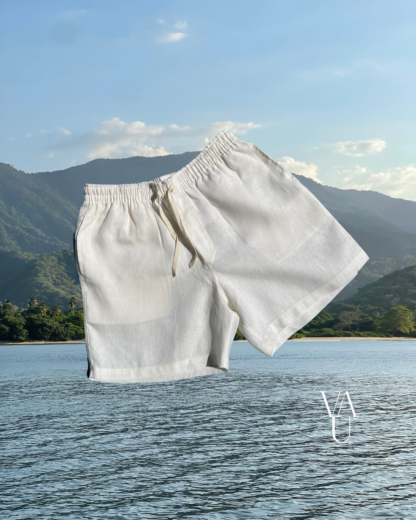 VAU Ivory Linen Shorts