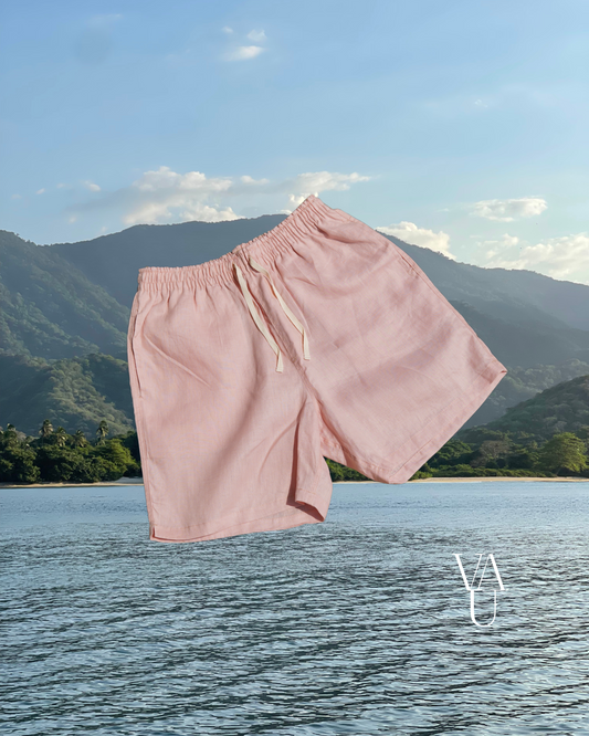 VAU Rosé Linen Shorts