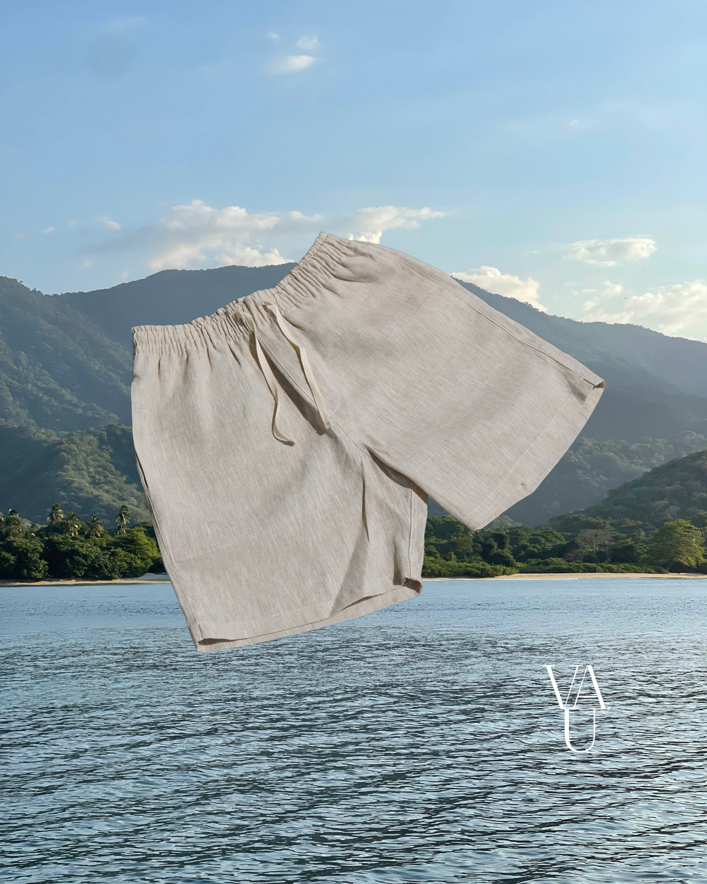 VAU Beige Linen Short