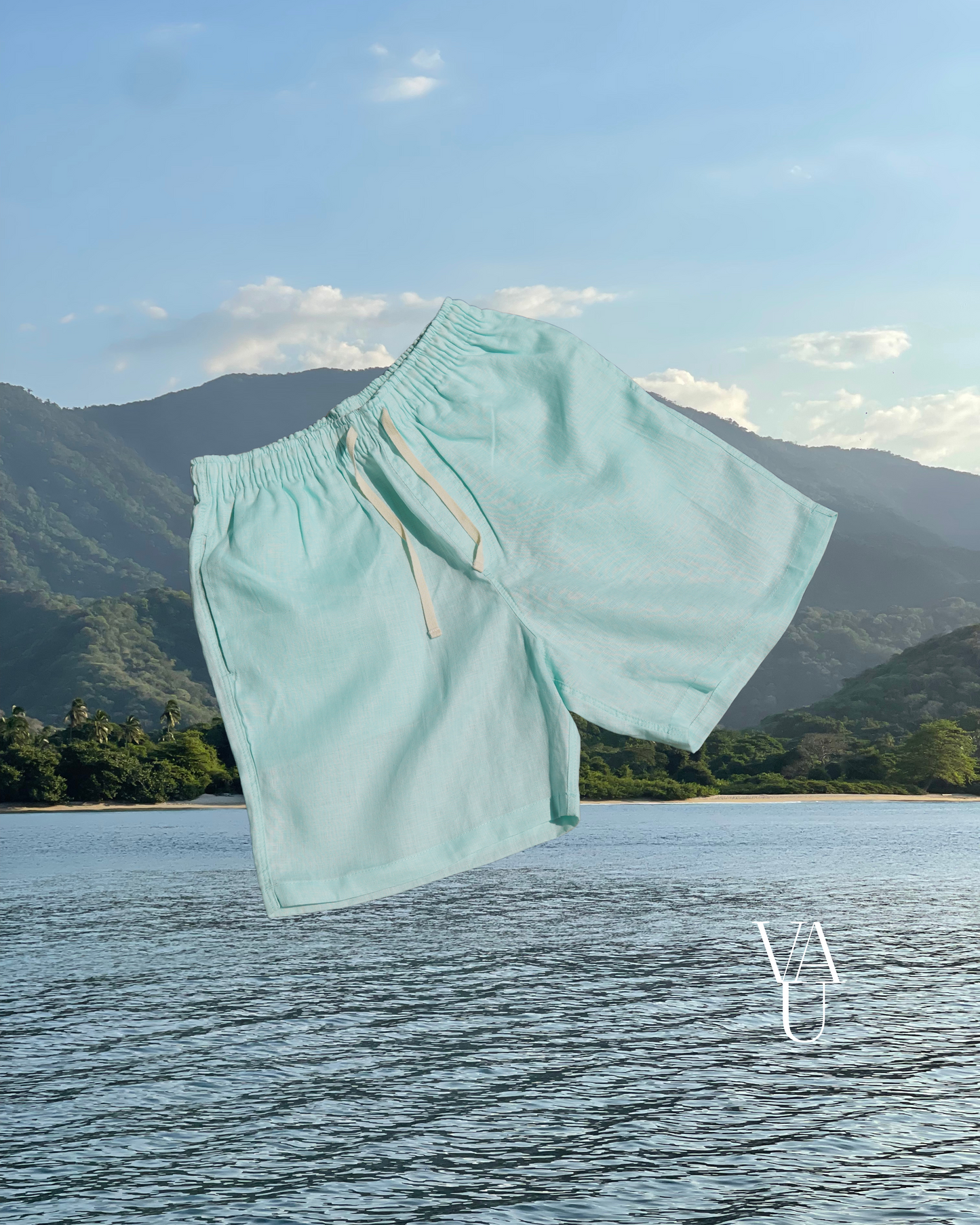 VAU Aqua Linen Shorts