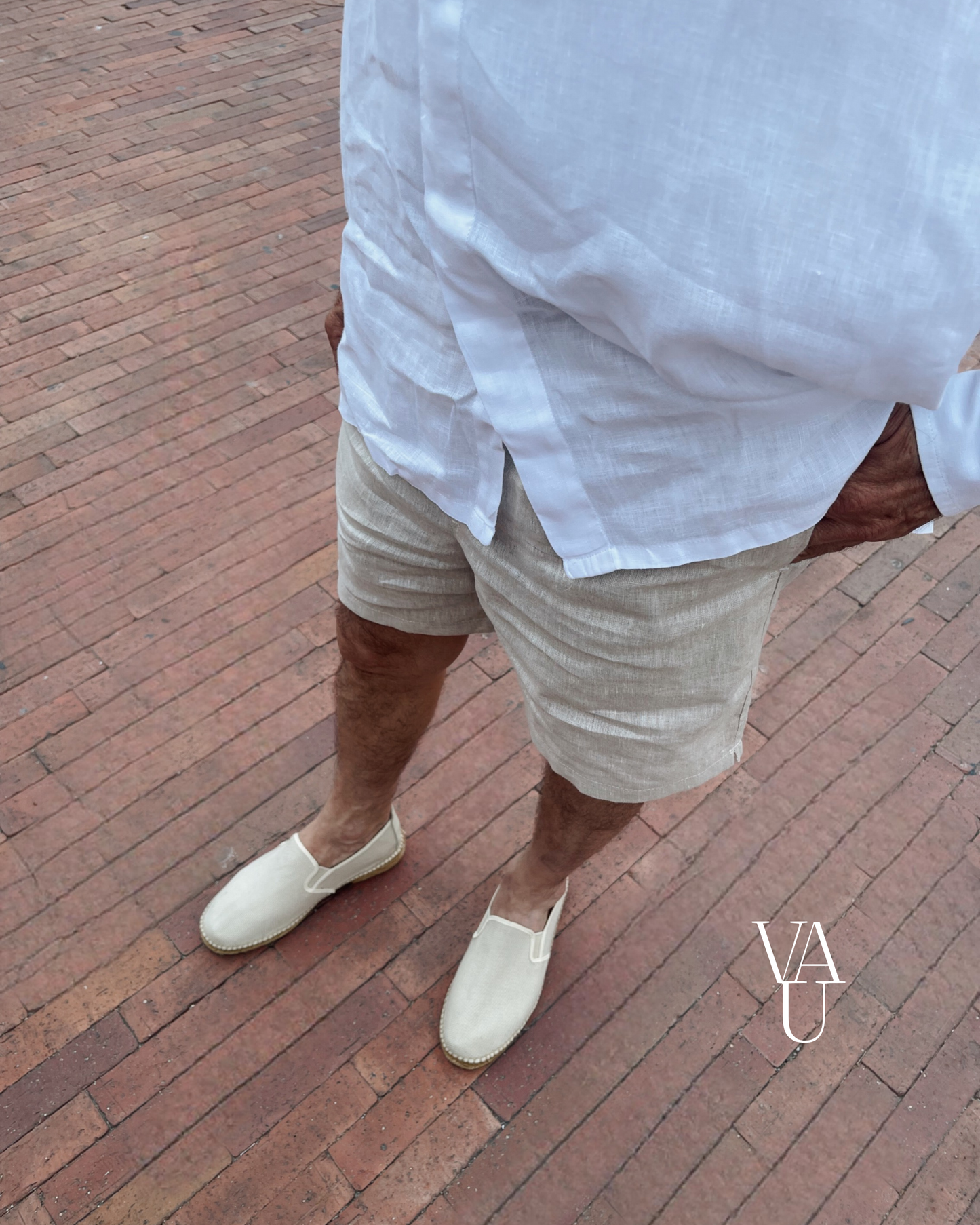 VAU Beige Linen Short